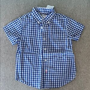 J. Crew Crew Cuts Blue and White Plaid Button-Down Shirt